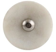 White Stone Tulip Cabinet Knobs