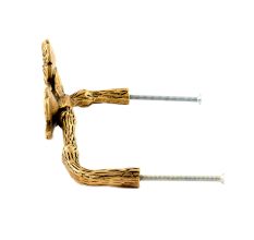 Handmade Golden Brass Flower And Branch Door Handle