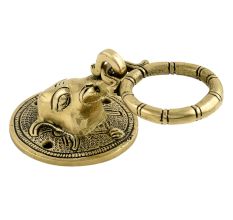 Handmade Golden Brass Elephant Face Door Knocker