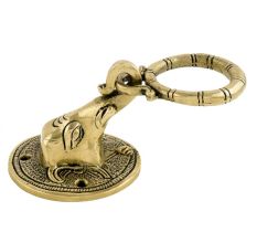 Handmade Golden Brass Elephant Face Door Knocker