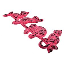 Pink Distressed Cats Iron Hook