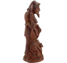 Handmade Red Wooden Madari Bandar Decorative Showpiece