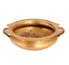 Handcrafted Golden Brass Urli In Traditional Design