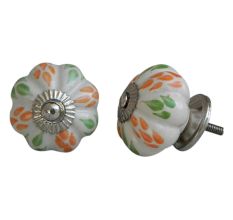 Mixed Leaf Ceramic Knob