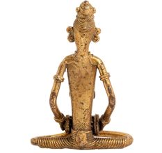 Handmade Antique Brass Tribal Musician Statue