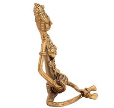Handmade Antique Brass Tribal Musician Statue