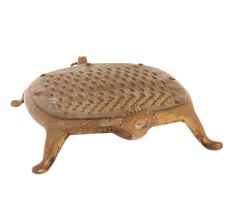 Handmade Brown Brass Coconut Grater Tortoise Head And Ring