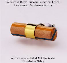 Multicolor Tube Resin Cabinet Knobs