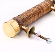 Natural Small Round Rattan Cabinet Handles (6 Inch)