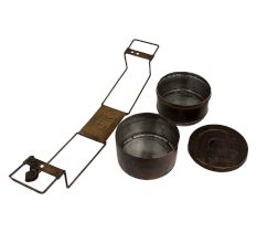 Brass Two Tier Lunch Box With Old Age Patina