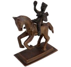 Brass Rani Laxmibai On Horse Statue