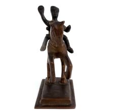 Brass Rani Laxmibai On Horse Statue