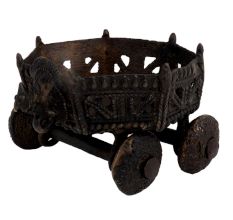 Handmade Brass Bullock  Cart With Four Wheels