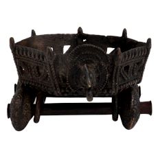 Handmade Brass Bullock  Cart With Four Wheels