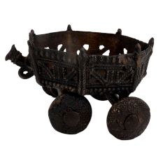 Handmade Brass Bullock  Cart With Four Wheels