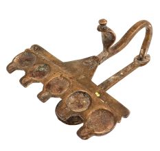 Brass Sheshnag Oil Lamp With A Long Handle