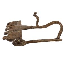 Brass Sheshnag Oil Lamp With A Long Handle