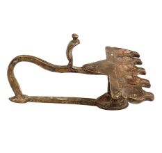 Brass Sheshnag Oil Lamp With A Long Handle