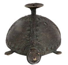 Brass Dhokra Turtle Candle Stand