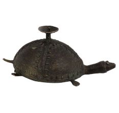 Brass Dhokra Turtle Candle Stand