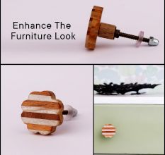 Sapria Himalayana Wooden Resin Dresser Knobs