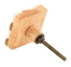 Square Checkerboard Wooden Resin Cabinet Knobs