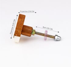 White Resin Drop Wooden Dresser Knobs