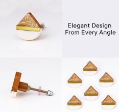 White Resin Drop Wooden Dresser Knobs