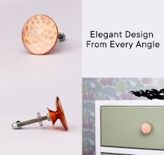 Copper Round Hammer Flat Cabinet Knobs
