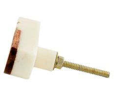 Half Moon Marble Wooden Cabinet Knobs