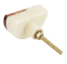 Half Moon Marble Wooden Cabinet Knobs