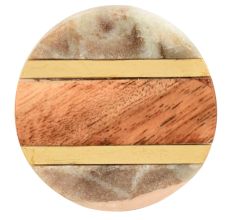 Taupe Marble Wooden Dresser Knobs