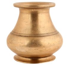 Handmade Golden Brass Pot From Tamil Nadu