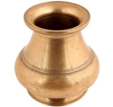 Handmade Golden Brass Pot From Tamil Nadu
