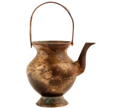 Handmade Patinated Brass Kamandalam Hindu Spiritual Pot
