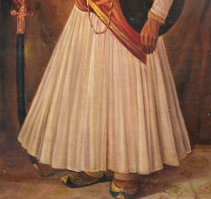 Handmade Multicolored Indian King Canvas Painting