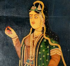 Handmade Multi-coloured Mughal Queen Art Canvas Painting