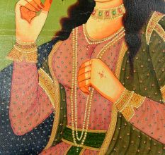 Handmade Mughal Painting of Mughal Empress Mumtaz Mahal