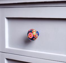 Hand Painted Kashmiri Indian Cabinet Knobs