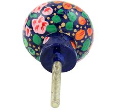 Multicolor Floral Hand Painted Kashmiri Indian Cabinet Knobs