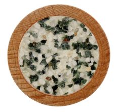 Green White Stone Embedded In Wooden Cabinet Knobs