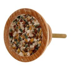 MultiColor Stone Embedded In Wooden Cabinet Knobs (1)