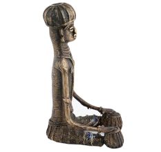 Tribal Man Drummer Statue In Brass