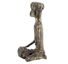 Man Drummer Statue In Antique Brass