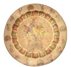 Beautiful Mughal Style Decor Plate In Brass