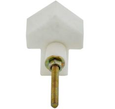 White Arrow Shape Marble Cabinet knob
