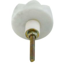 White Flower Shape Marble Cabinet knob