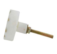 White Round Marble Brass Striped Cabinet knob