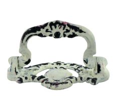 Cream Crown Distressed Iron Pull Cabinet Handles