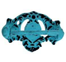 Turquoise Crown Distressed Iron Pull Cabinet Handles